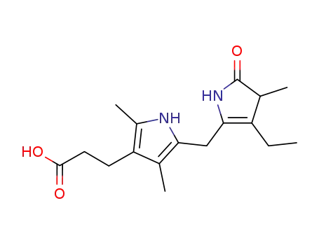 3-[5-(3-ethyl-4-methyl-5-oxo-4,5-dihydro-pyrrol-2-ylmethyl)-2,4-dimethyl-pyrrol-3-yl]-propionic acid