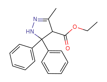 ethyl 3-methyl-5,5-diphenyl-4,5-dihydro-1H-pyrazole-4-carboxylate