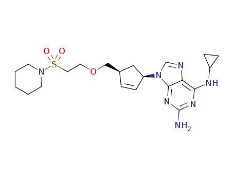 N6-cyclopropyl-9-((1R,4S)-4-((2-(piperidin-1-ylsulfonyl)ethoxy)methyl)cyclopent-2-en-1-yl)-9H-purine-2,6-diamine