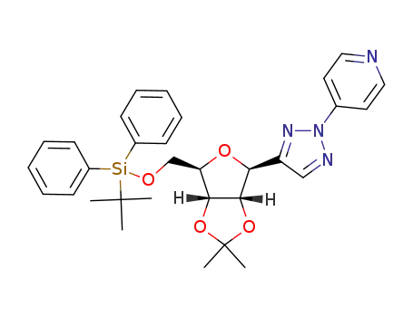 2-(4-pyridyl)-4-(2,3-isopropylidene-5-tert-butyldiphenylsilyl-β-D-ribosyl)-1,2,3-triazole