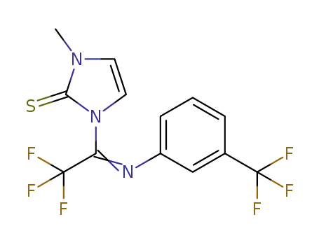 1-methyl-3-(2,2,2-trifluoro-1-((3-(trifluoromethyl)phenyl)imino)ethyl)-1H-imidazole-2(3H)-thione