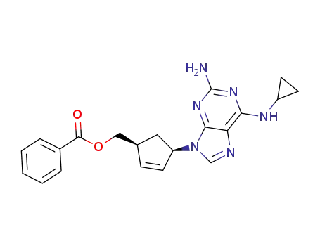 ((1S,4R)-4-(2-amino-6-(cyclopropylamino)-9H-purin-9-yl)cyclopent-2-en-1-yl)methyl benzoate