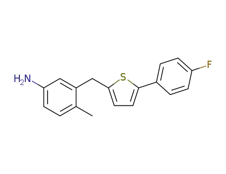 2-(4-fluorophenyl)-5-((5-amino-2-methylphenyl)methyl)thiophene