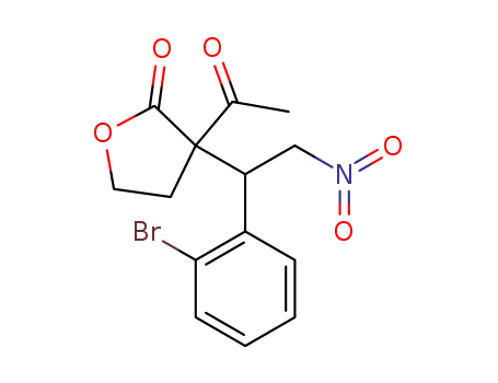3-acetyl-3-(1-(2-bromophenyl)-2-nitroethyl)dihydrofuran-2(3H)-one