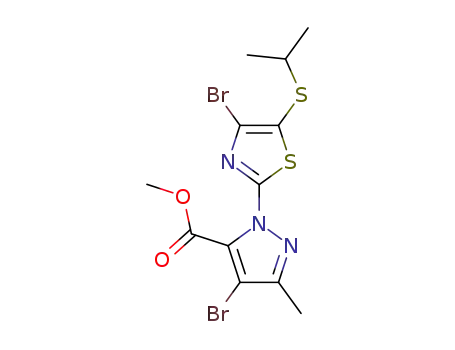 methyl 4-bromo-1-(4-bromo-5-(isopropylthio)thiazol-2-yl)-3-methyl-1H-pyrazole-5-carboxylate