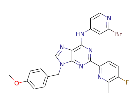 N-(2-bromopyridin-4-yl)-2-(5-fluoro-6-methylpyridin-2-yl)-9-(4-methoxybenzyl)-9H-purin-6-amine