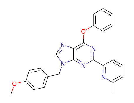 9-(4-methoxybenzyl)-2-(6-methylpyridin-2-yl)-6-phenoxy-9H-purine