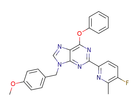 2-(5-fluoro-6-methylpyridin-2-yl)-9-(4-methoxybenzyl)-6-phenoxy-9H-purine