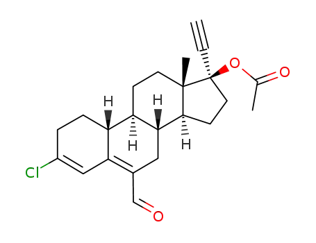 17α-Aethinyl-6-formyl-3-chlor-19-nor-Δ3.5-androstadien-17β-ol-acetat