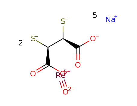 Na5[ReO(meso-dimercaptosuccinic acid)2]