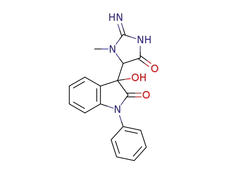 3-hydroxy-3-(2-imino-3-methyl-5-oxoimidazolidin-4-yl)-1-phenylindolin-2-one