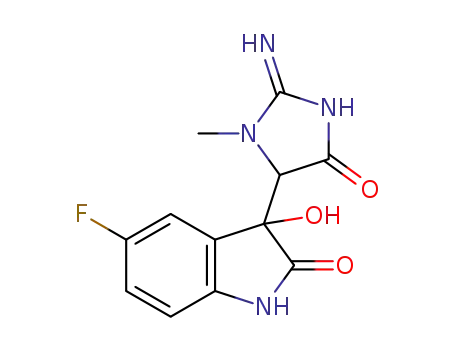 5-fluoro-3-hydroxy-3-(2-imino-3-methyl-5-oxoimidazolidin-4-yl)indolin-2-one