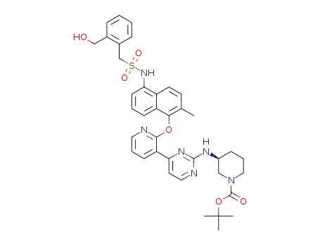 (S)-tert-butyl 3-((4-(2-((5-((2-(hydroxymethyl)phenyl)methylsulfonamido)-2-methylnaphthalen-1-yl)oxy)pyridin-3-yl)pyrimidin-2-yl)amino)piperidine-1-carboxylate
