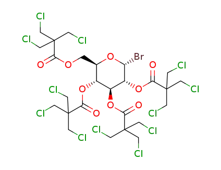 2,3,4,6-O-tetrakis(3-chloro-2,2-dichloromethylpropionyl)-α-D-bromoglucopyranose
