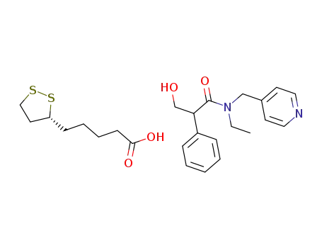 (R)-5-(1,2-dithiolan-3-yl)pentanoic acid N-ethyl-3-hydroxy-2-phenyl-N-(pyridin-4-ylmethyl)propanamide