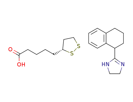 (R)-5-(1,2-dithiolan-3-yl)pentanoate 2-(1,2,3,4-tetrahydronaphthalen-1-yl)-4,5-dihydro-1H-imidazol-1-ium