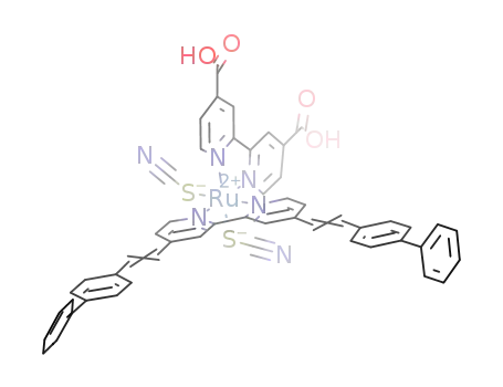 cis‑4,4′‑bis[2‑(1,1′‑biphenyl)‑4‑ylethenyl]‑2,2′‑bipyridine‑(4,4′‑dicarboxy‑2,2′‑bipyridine)‑di(thiocyanato)ruthenium(II)