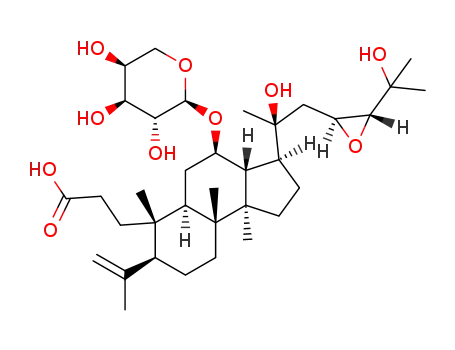 (12R,20S,23S,24R)-20,25-dihydroxy-23,24-epoxy-12-O-α-L-arabinopyranosyl-3,4-secodammara-4(28)-en-3-oic acid