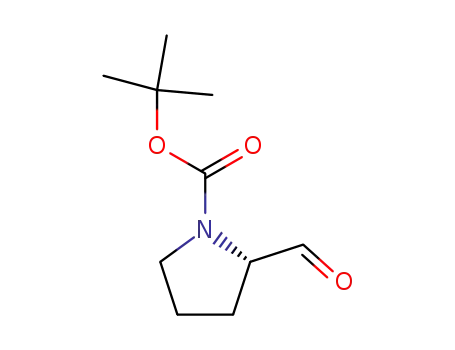 Molecular Structure of 69610-41-9 (1-Pyrrolidinecarboxylicacid, 2-formyl-, 1,1-dimethylethyl ester, (2S)-)