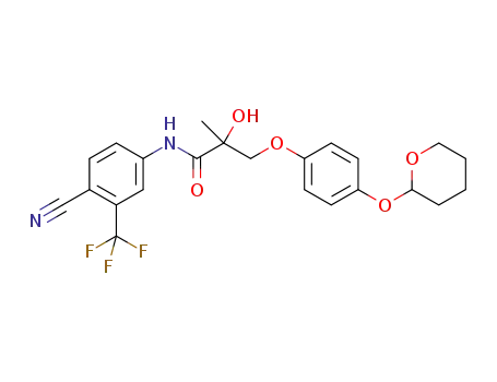 N-(4-cyano-3-(trifluoromethyl)phenyl)-2-hydroxy-2-methyl-3-(4-((tetrahydro-2H-pyran-2-yl)oxy)phenoxy)propanamide