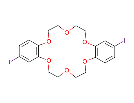 2,13-Diiodo-6,7,9,10,17,18,20,21-octahydro-5,8,11,16,19,22-hexaoxa-dibenzo[a,j]cyclooctadecene