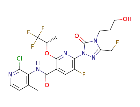 N-(2-chloro-4-methyl-3-pyridyl)-5-fluoro-6-[3-(fluoromethyl)-4-(3-hydroxypropyl)-5-oxo-1,2,4-triazol-1-yl]-2-[(1S)-2,2,2-trifluoro-1-methylethoxy]pyridine-3-carboxamide