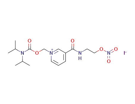 1-(((diisopropylcarbamoyl)oxy)methyl)-3-((2-(nitrooxy)ethyl)carbamoyl)pyridin-1-ium iodide