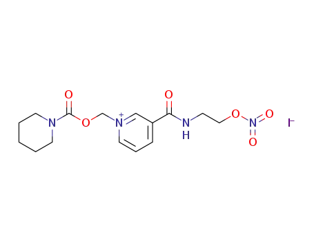 3-((2-(nitrooxy)ethyl)carbamoyl)-1-(((piperidine-1-carbonyl)oxy)methyl)pyridin-1-ium iodide
