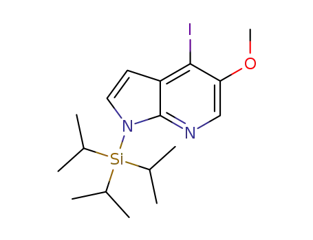 (4-iodo-5-methoxypyrrolo[2,3-b]pyridin-1-yl)triisopropylsilane