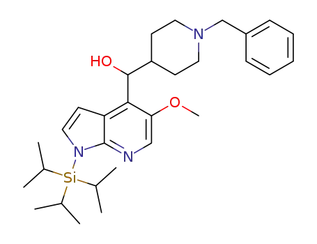 (1-benzyl-4-piperidyl)-(5-methoxy-1-triisopropylsilylpyrrolo[2,3-b]pyridin-4-yl)methanol
