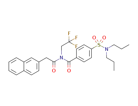 4-(N,N-dipropylsulfamoyl)-N-[2-(naphthalen-2-yl)acetyl]-N-(2,2,2-trifluoroethyl)benzamide