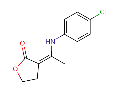 Molecular Structure of 64620-30-0 (2(3H)-Furanone, 3-[1-[(4-chlorophenyl)amino]ethylidene]dihydro-, (Z)-)