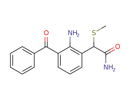 2-Amino-3-benzoyl-.alpha.-(methylthio)benzeneacetamide