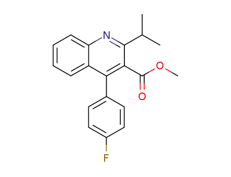 Molecular Structure of 130954-89-1 (3-Quinolinecarboxylic acid, 4-(4-fluorophenyl)-2-(1-methylethyl)-, methyl
ester)