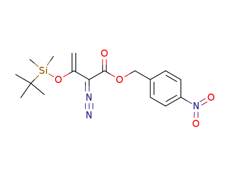 Molecular Structure of 93788-48-8 (3-Butenoic acid, 2-diazo-3-[[(1,1-dimethylethyl)dimethylsilyl]oxy]-,
(4-nitrophenyl)methyl ester)