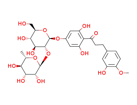 1-Propanone,1-[4-[[2-O-(6-deoxy-a-L-mannopyranosyl)-b-D-glucopyranosyl]oxy]-2,6-dihydroxyphenyl]-3-(3-hydroxy-4-methoxyphenyl)-
