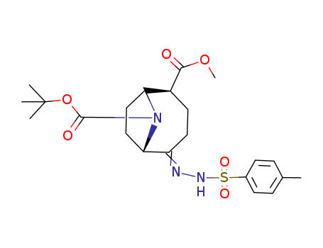(1S,5S)-9-(tert-butoxycarbonyl)-5-(methoxycarbonyl)-9-azabicyclo<4.2.1>nonan-2-one (4-tolylsulfonyl)hydrazone