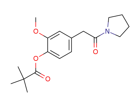 ((3-methoxy-4-(pivaloyloxy)phenyl)acetyl)pyrrolidine