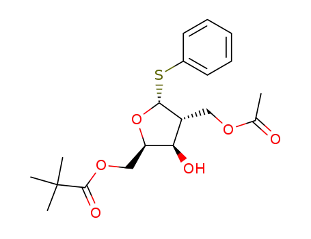 2,2-Dimethyl-propionic acid (2R,3R,4R,5R)-4-acetoxymethyl-3-hydroxy-5-phenylsulfanyl-tetrahydro-furan-2-ylmethyl ester