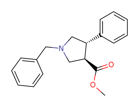 3-Pyrrolidinecarboxylic acid, 4-phenyl-1-(phenylmethyl)-, methyl ester,
(3R,4S)-rel-