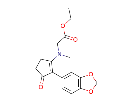 3-amino>-2-<3,4-(methylenedioxy)phenyl>-2-cyclopenten-1-one