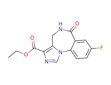 Molecular Structure of 79089-72-8 (4H-IMIDAZO[1,5-A][1,4]BENZODIAZEPINE-3-CARBOXYLIC ACID, 8-FLUORO-5,6-DIHYDRO-6-OXO-, ETHYL ESTER)