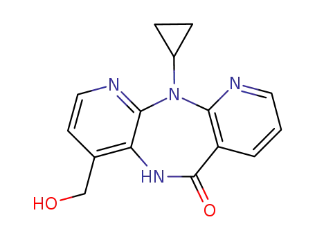Molecular Structure of 133627-24-4 (11-Cyclopropyl-5,11-dihydro-4-(hydroxyMethyl)-6H-dipyrido[3,2-b:2',3'-e][1,4]
diazepin-6-one)