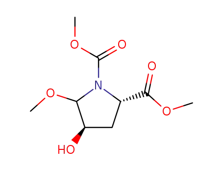 (2S,4R)-4-hydroxy-1-methoxycarbonyl-5-methoxy-2-pyrrolidinecarboxylate