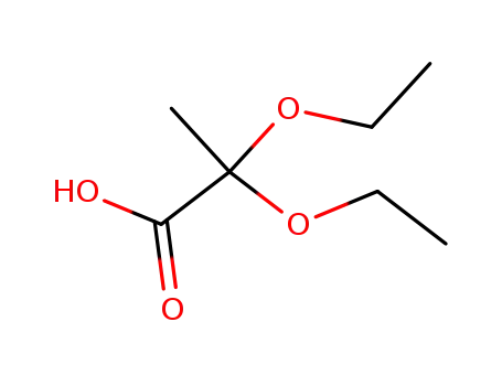 Molecular Structure of 25741-02-0 (Propanoic acid, 2,2-diethoxy-)