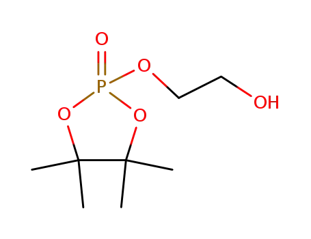Molecular Structure of 105900-05-8 (Ethanol, 2-[(4,4,5,5-tetramethyl-1,3,2-dioxaphospholan-2-yl)oxy]-,
P-oxide)