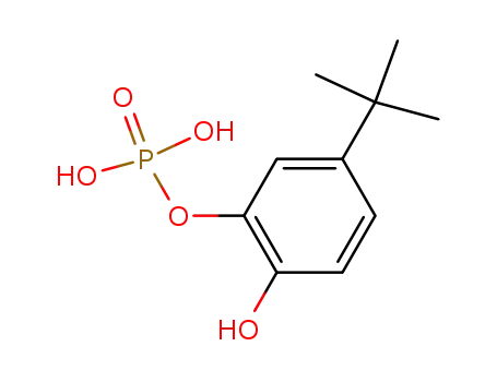 Molecular Structure of 73499-25-9 (1,2-Benzenediol, 4-(1,1-dimethylethyl)-, 2-(dihydrogen phosphate))