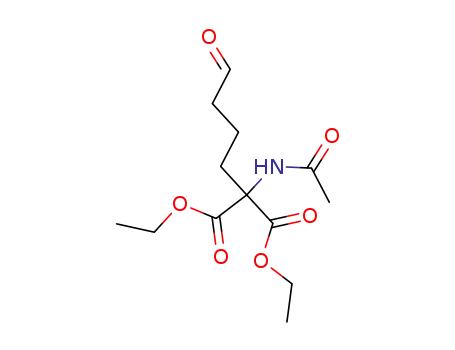 Molecular Structure of 88238-58-8 (Propanedioic acid, (acetylamino)(4-oxobutyl)-, diethyl ester)