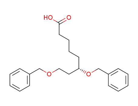 Molecular Structure of 116315-78-7 (Octanoic acid, 6,8-bis(phenylmethoxy)-, (S)-)