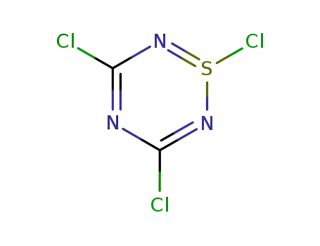 Molecular Structure of 58589-34-7 (1l4-1,2,4,6-Thiatriazine, 1,3,5-trichloro-)
